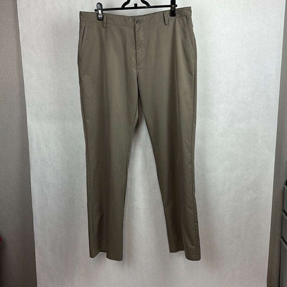 Adidas ClimaCool Golf Athletic Pants Size 36x34 Casual Slacks Tan Khaki Vented